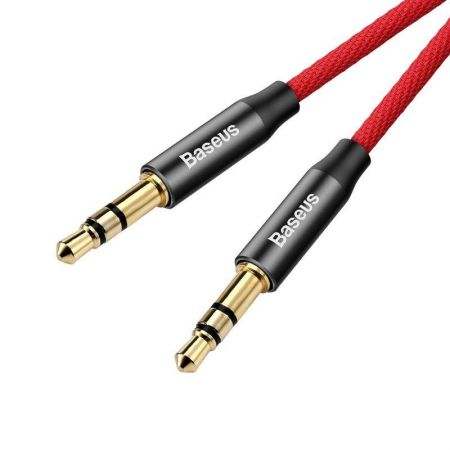 Kabel audio mini jack 3,5mm AUX Baseus Yiven 1,5m (czerwony) zdjęcie 3