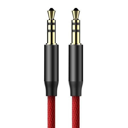 Kabel audio mini jack 3,5mm AUX Baseus Yiven 1m (czerwony) zdjęcie 2