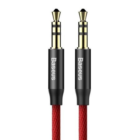 Kabel audio mini jack 3,5mm AUX Baseus Yiven 0,5m (czerwony)