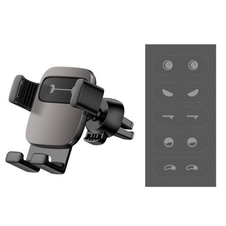 Uchwyt grawitacyjny Baseus Cube na kratkę, aluminiowy (czarny) zdjęcie 4