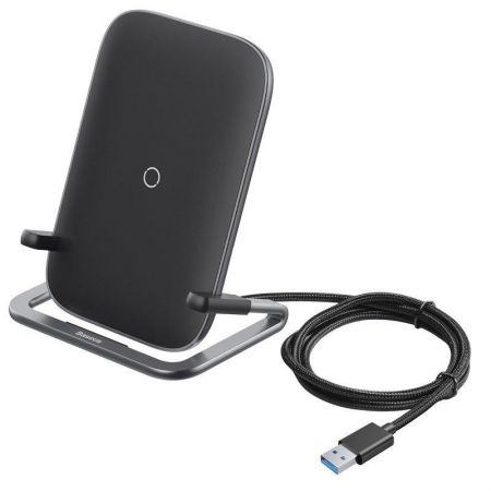 Ładowarka indukcyjna Qi Baseus Rib, 15W (czarna) zdjęcie 3
