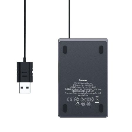 Bezprzewodowa ładowarka indukcyjna Qi Baseus Card 15W (czarna) zdjęcie 2