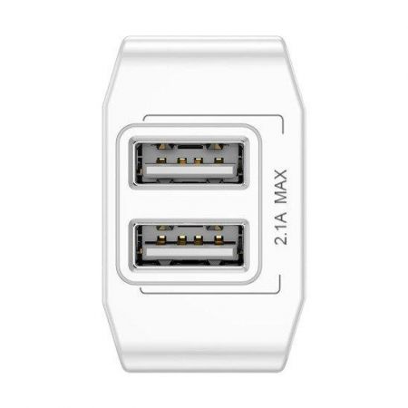 Mini ładowarka sieciowa Baseus 2x USB - biała zdjęcie 3