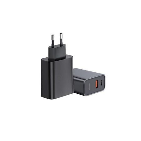 Szybka ładowarka sieciowa Baseus PD + QC 3.0 30W (czarna) zdjęcie 2