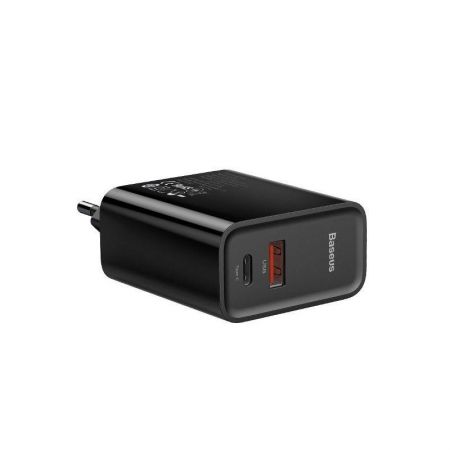 Szybka ładowarka sieciowa Baseus PD + QC 3.0 30W (czarna) zdjęcie 4
