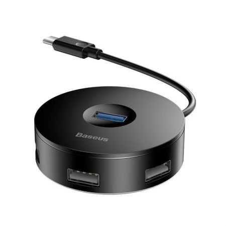 Hub 4w1 USB-C do USB 3.0 + 3x USB 2.0 Baseus 15cm (czarny)