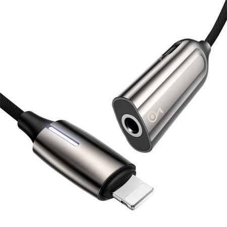 Adapter Audio Baseus L56 Lightning do Jack 3.5mm i Lightning (srebrny) zdjęcie 2