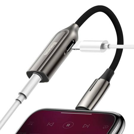 Adapter Audio Baseus L56 Lightning do Jack 3.5mm i Lightning (srebrny) zdjęcie 3