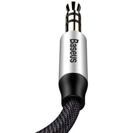 Kabel audio mini jack 3,5mm AUX Baseus Yiven 1,5m (czarno-srebrny) zdjęcie 3
