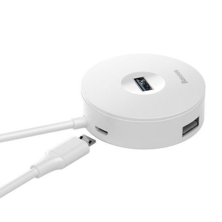 Hub 4w1 USB do USB 3.0 + 3x USB 2.0 Baseus 15cm (biały) zdjęcie 3