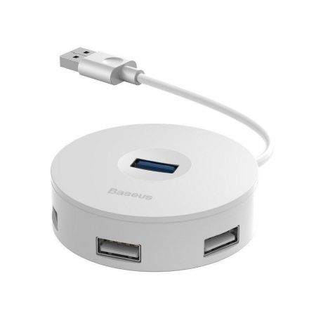Hub 4w1 USB do USB 3.0 + 3x USB 2.0 Baseus 15cm (biały)