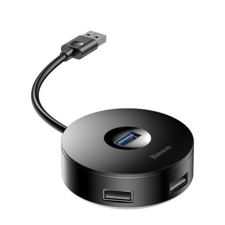 Hub 4w1 USB do USB 3.0 + 3x USB 2.0 Baseus 15cm (czarny) zdjęcie 3