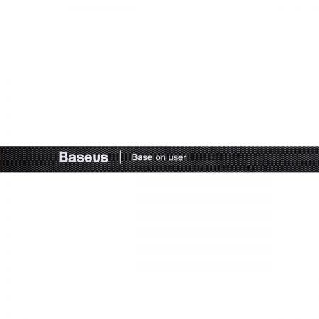 Taśma rzepowa, organizer kabli Baseus Colourful Circle Velcro Straps 1m (czarny) zdjęcie 4
