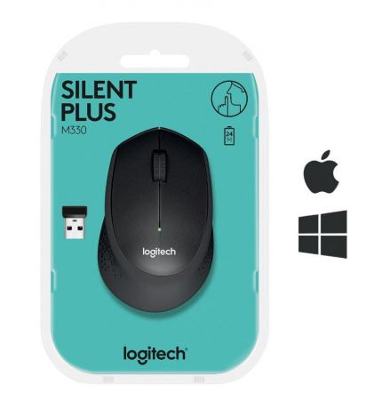 M330 Silent Plus Mouse Czarny 910-004909 zdjęcie 2