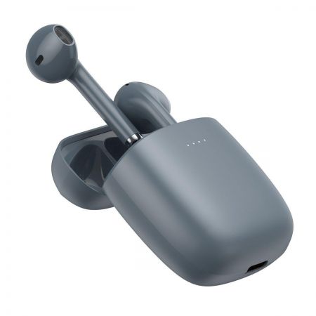 Bezprzewodowe słuchawki TWS Baseus Encok W04 Pro, ładowanie indukcyjne, Bluetooth 5.0 (szare) zdjęcie 4