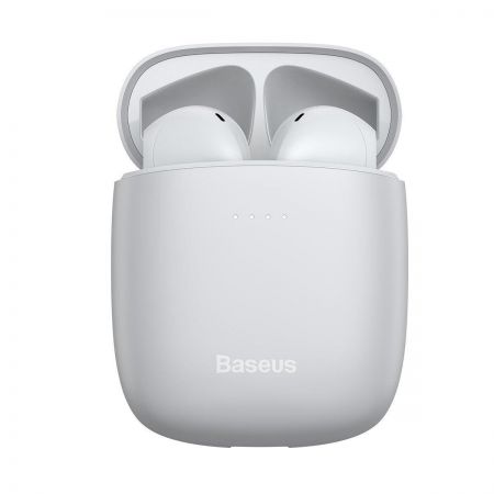 Bezprzewodowe słuchawki TWS Baseus Encok W04 Pro, ładowanie indukcyjne, Bluetooth 5.0 (białe) zdjęcie 2