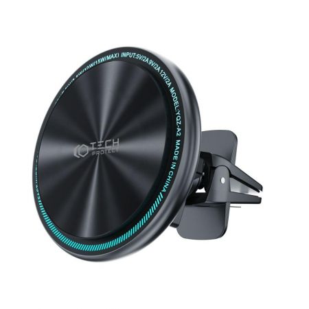Uchwyt na telefon Tech-protect A2 Magnetic Magsafe Vent Car Mount Wireless Charger 15w Black zdjęcie 2