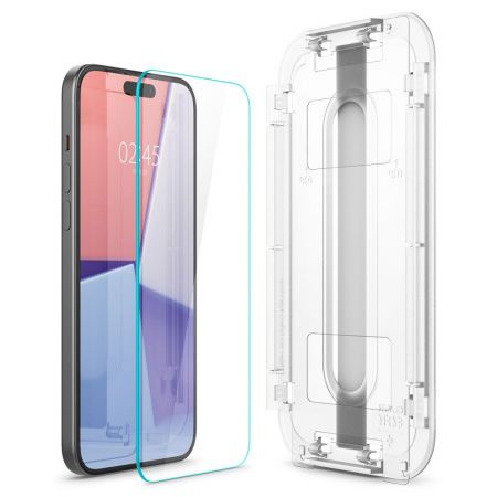 Szkło Hartowane Spigen Glas.TR EZ Fit 2-pack Iphone 15 Plus Clear zdjęcie 3