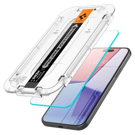 Szkło Hartowane Spigen Glas.TR EZ Fit 2-pack Iphone 15 Plus Clear zdjęcie 4