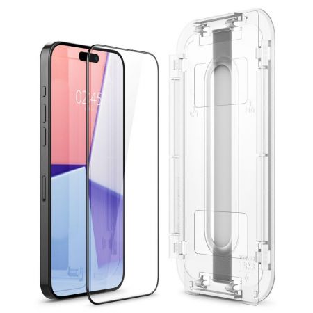 Szkło hartowane Spigen Glas.tr ez Fit Iphone 15 Pro Black zdjęcie 3