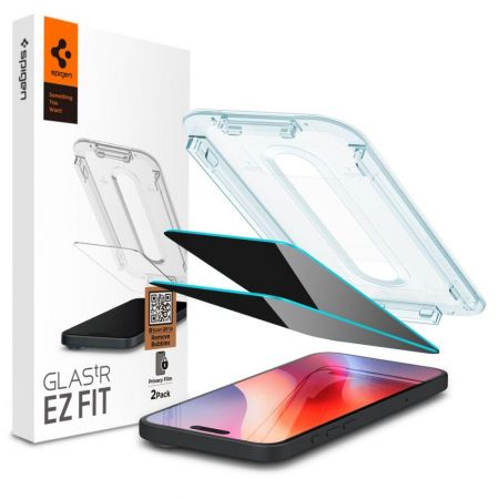 Szkło prywatyzujące Spigen Glas.tr ez Fit 2-pack Iphone 16 Pro Privacy