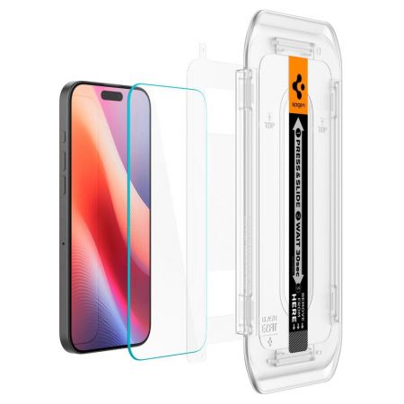 Szkło Hartowane Spigen Glas.tr ez Fit  Iphone 16 Pro Clear zdjęcie 3