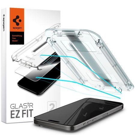Szkło Hartowane Spigen Glas.tr ez Fit 2-pack Iphone 15 Pro Max Clear