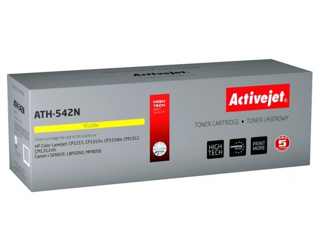 Toner Activejet ATH-542N (do Canon Hewlett Packard  zamiennik HP 125A/Canon CRG-716Y CB542A supreme 1600str. yellow)