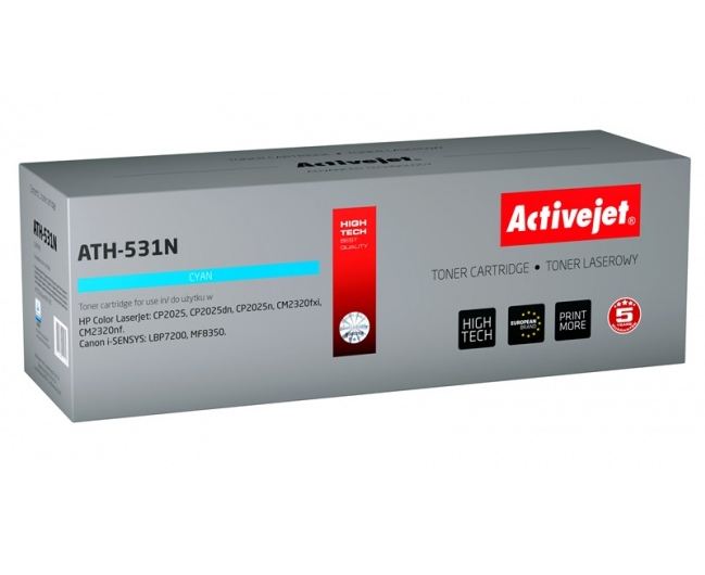 Toner Activejet ATH-531N (do Canon Hewlett Packard  zamiennik HP 304A/ Canon CRG-718C CC531A supreme 2800str. cyan)