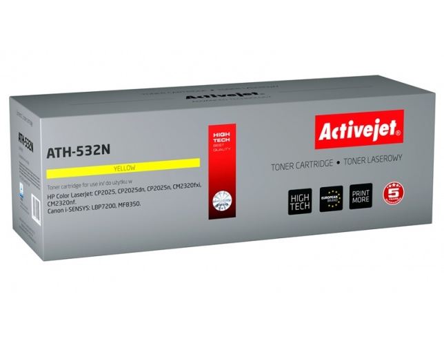 Toner Activejet ATH-532N (do Canon Hewlett Packard  zamiennik HP 304A/ Canon CRG-718Y CC532A supreme 2800str. yellow)