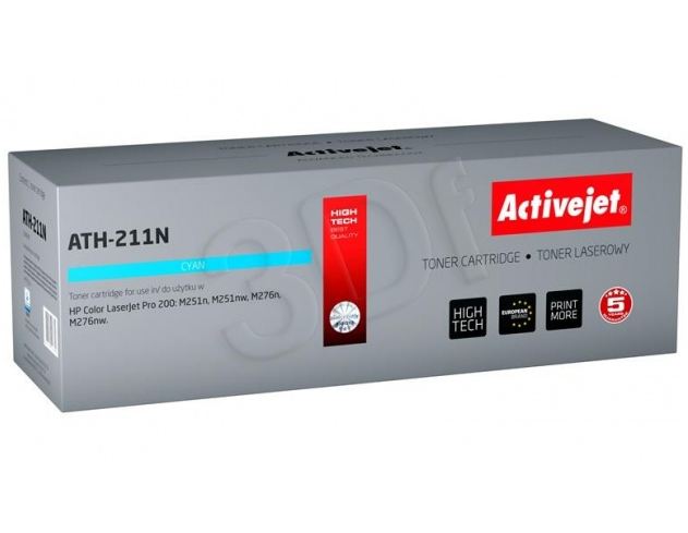 Toner Activejet ATH-211N (do Canon Hewlett Packard  zamiennik HP 131A/Canon CRG-731C CF211A supreme 1800str. cyan)