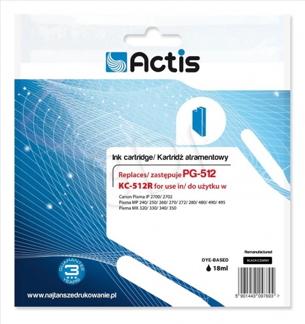 Tusz Actis KC-512R (Canon  PG-512) standard 15ml czarny