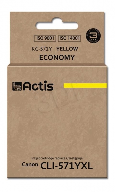 Tusz Actis KC-571Y (Canon  CLI-571Y) standard 12ml yellow